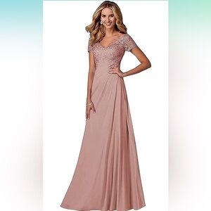 Chiffon Dusty Rose Dress